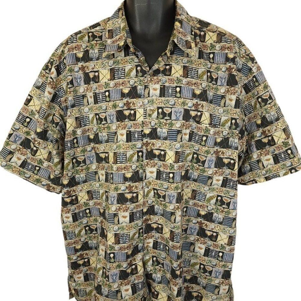 John Severson Kahala Hawaiian Shirt Vintage 90s Y2K Golf Golfer Camp Aloha XL